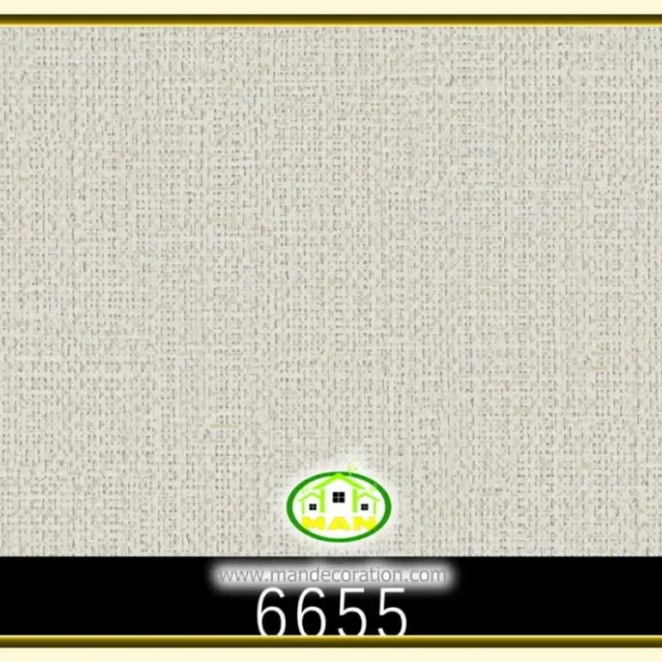 کاغذ دیواری رنگ استخوانی کد:6655