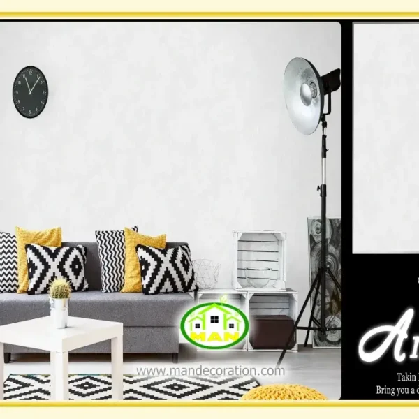 کاغذ دیواری آنجل مدرن سفیدساده کد:9952