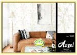 کاغذ دیواری آنجل مدرن درختی بژ کد:9955
