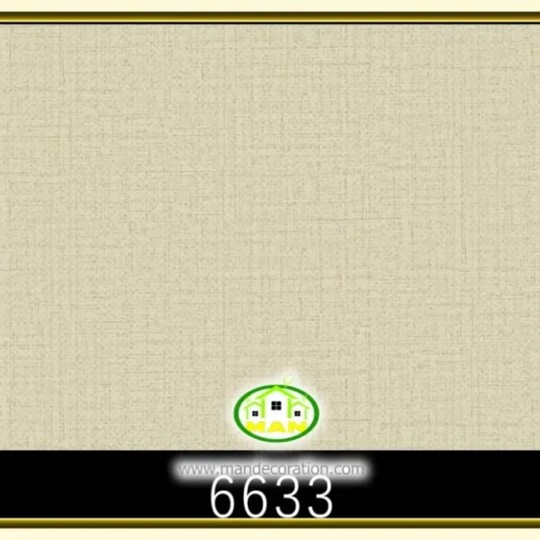 کاغذ دیواری رنگ استخوانی کد:6633
