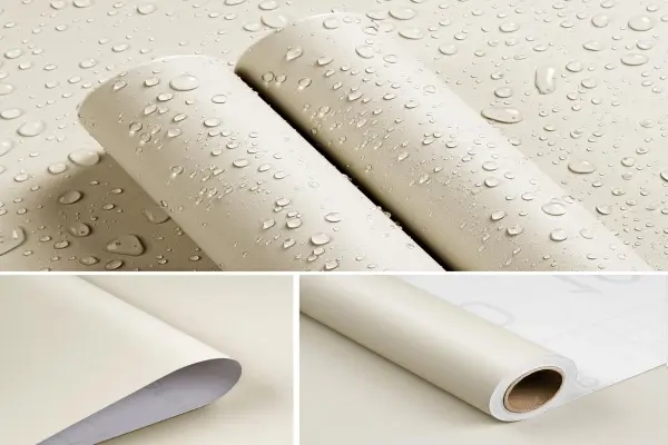 کاغذ دیواری ساده کرم رنگ