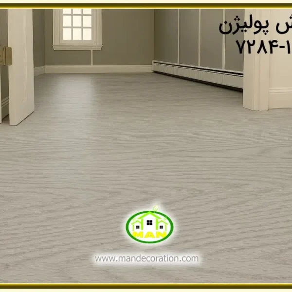 کفپوش طرح چوب طوسی پلیژن کد:1-7284