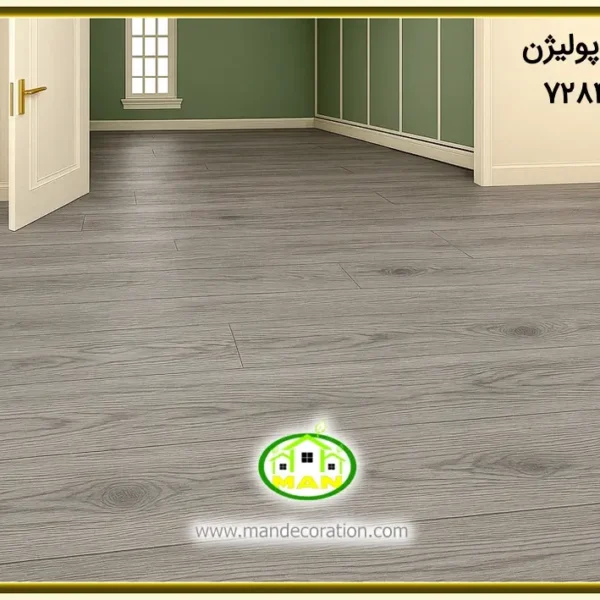 کفپوش طرح چوب طوسی پلیژن کد:5-7284